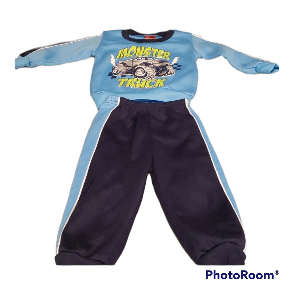Monster Truck Sweat Suit Set, Size 18m
